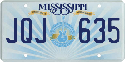MS license plate JQJ635