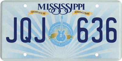MS license plate JQJ636