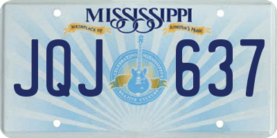 MS license plate JQJ637