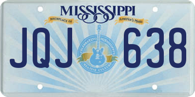 MS license plate JQJ638