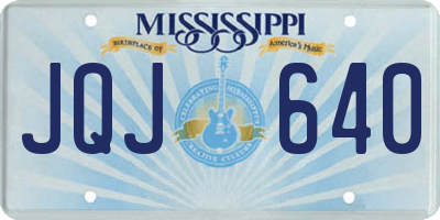 MS license plate JQJ640