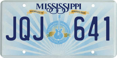 MS license plate JQJ641