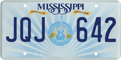 MS license plate JQJ642