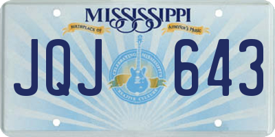 MS license plate JQJ643