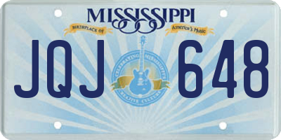 MS license plate JQJ648