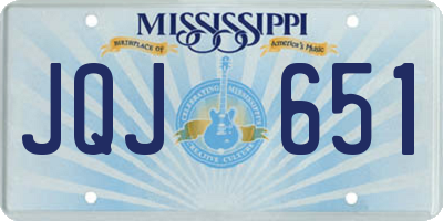 MS license plate JQJ651