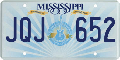 MS license plate JQJ652