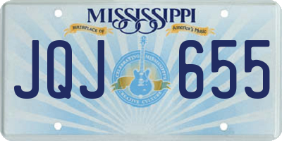 MS license plate JQJ655