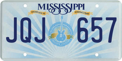 MS license plate JQJ657