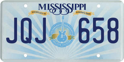 MS license plate JQJ658