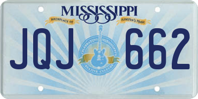 MS license plate JQJ662