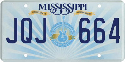 MS license plate JQJ664