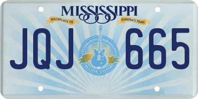MS license plate JQJ665
