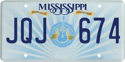 MS license plate JQJ674
