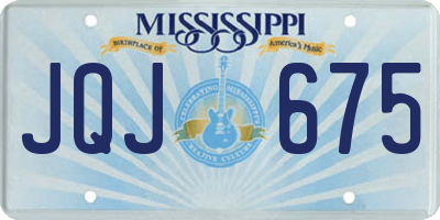 MS license plate JQJ675
