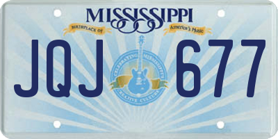 MS license plate JQJ677