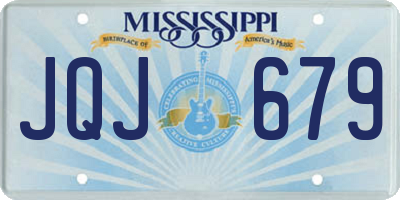MS license plate JQJ679