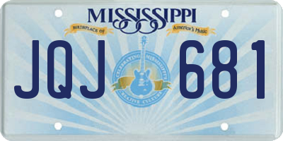 MS license plate JQJ681