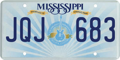 MS license plate JQJ683