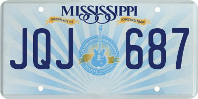 MS license plate JQJ687
