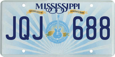 MS license plate JQJ688