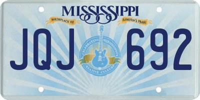 MS license plate JQJ692