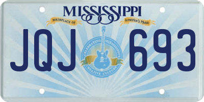 MS license plate JQJ693