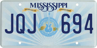 MS license plate JQJ694