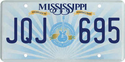 MS license plate JQJ695