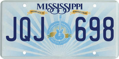 MS license plate JQJ698