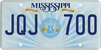 MS license plate JQJ700