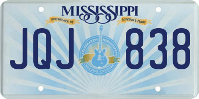 MS license plate JQJ838