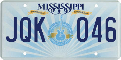 MS license plate JQK046