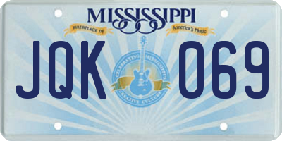 MS license plate JQK069