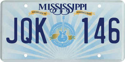 MS license plate JQK146