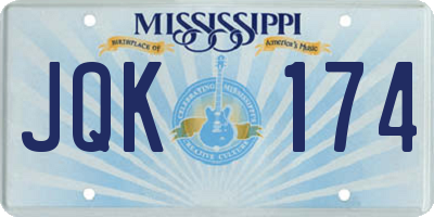 MS license plate JQK174