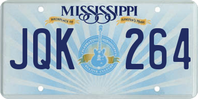 MS license plate JQK264