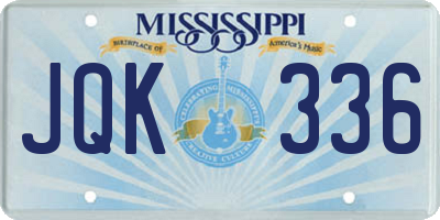 MS license plate JQK336