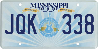 MS license plate JQK338