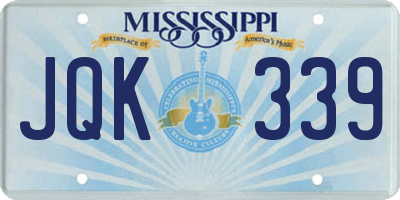 MS license plate JQK339