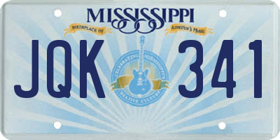 MS license plate JQK341