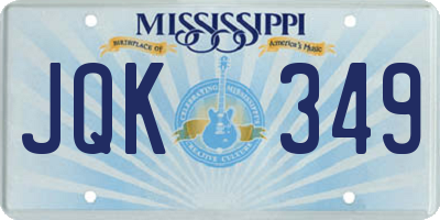 MS license plate JQK349