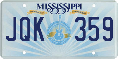 MS license plate JQK359