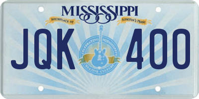 MS license plate JQK400
