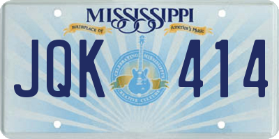 MS license plate JQK414