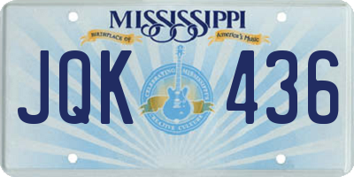MS license plate JQK436