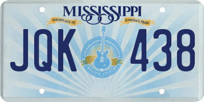 MS license plate JQK438