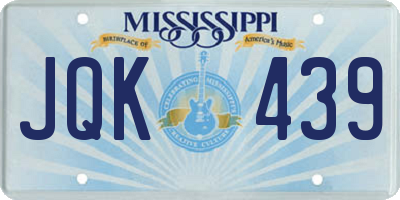 MS license plate JQK439