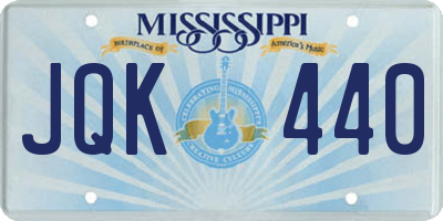 MS license plate JQK440