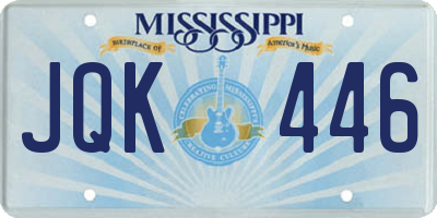 MS license plate JQK446